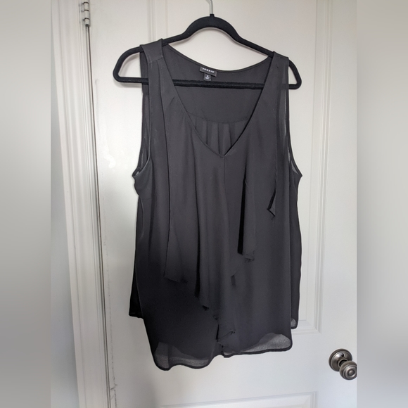 Torrid Georgette Tank with Front Ruffle, Size 2 - Picture 3 of 5